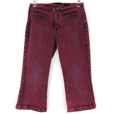 Route 66 Girls Denim Jean Capris Size 10? 12? Red Youth Stretch - Image 1 of 4