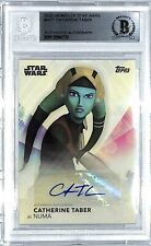 2020 Women of Star Wars CATHERINE TABER "Numa" Signed Auto Card BAS Slabbed