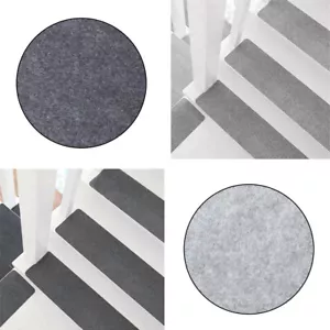 14x Self-adhesive Carpet Stair Treads Floor Mat Cover Non Slip Step Staircase UK - Picture 1 of 29