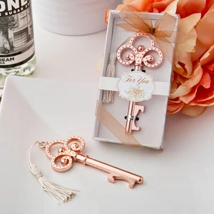 Rosegold Vintage Skelett Schlüssel Flaschenöffner Bridal Shower Hochzeit Gastgeschenke - Bild 1 von 1