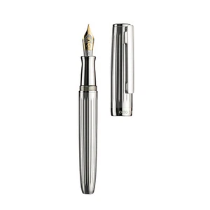 Otto Hutt, penna stilografica design 07, argento, linea guilloché, molla 18 kt - Foto 1 di 3