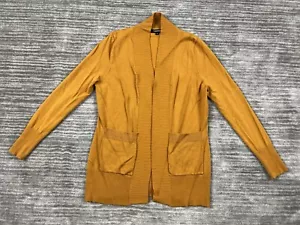 Voianlimo Sweater Womens Small Yellow Mustard Open Front Cardigan - Picture 1 of 12