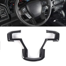 Carbon Fiber Style Steering Wheel Decoration Cover Trim Fit for F-150 2015-2019