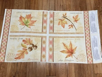 Mantel individual de algodón con hojas de festival de otoño cocina comedor panel de tela costura artesanal Foto 1 de 4