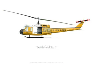 Bell UH-1H BattlefieldTaxi - A3+ Profile Print - Bild 1 von 4