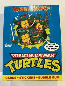 1989 Topps ~ Teenage Mutant Ninja Turtles 1st Cartoon ~ Clean EMPTY Box  - Picture 1 of 5