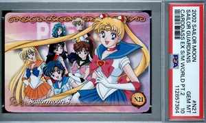 PSA 10 Pop 1 Guardians #N21 EX Sailor Moon World Part 2 Carddass C64 - Picture 1 of 2