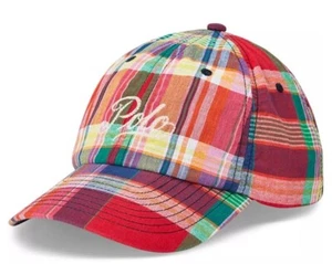 Cappello berretto da ballo Polo Ralph Lauren unisex con logo ricamato Madras - Foto 1 di 4