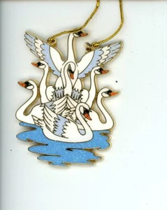ZOX Christmas Ornament 7 SWANS Seven - Picture 1 of 2