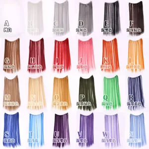 60cm Long New Fashion Party Cosplay One Piece Hair Extensions 24colors - Picture 1 of 1