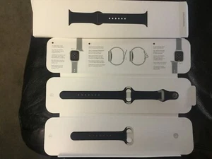 Genuine Apple Watch Sport Band, Black, Silicone, 44mm, S/M and M/L - Zdjęcie 1 z 1