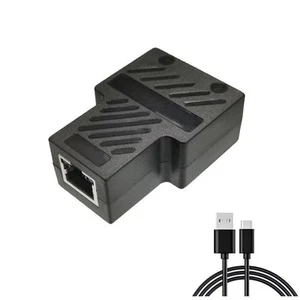 Netzwerkverlängerung 100 Mbit/S RJ45-Anschluss 1 auf 2 Ethernet-Adapter O9J5 - Photo 1/9