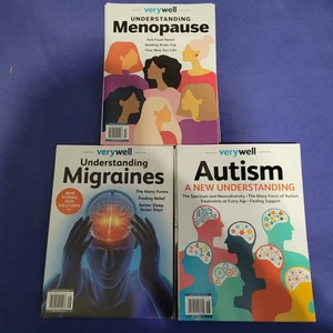 Verywell Magazine 2025  Lot Of 3 ~  Autism ~ Migraines ~ Menopause ~ Very Well - Bild 1 von 10