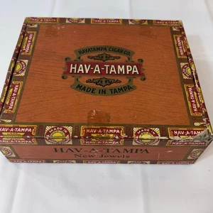 1939 Hav-a-tampa New Jewels Scatola Sigari Tabacco Coperchio Pieghevole Vintage Old Box Fl. Difetti - Foto 1 di 10