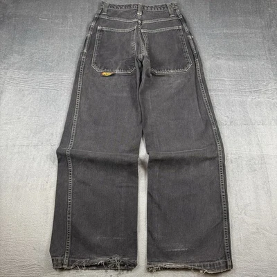 Pantalones de mezclilla holgados de pierna ancha Burnin’ Hot JNCO Pipes 179 años 90 27W 34L negros EE. UU. Y2K de colección Foto 1 de 4