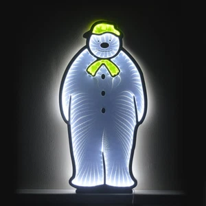 60cm Infinity LED Colourful Christmas Snowman With Base Xmas Light-up Decoration - Picture 1 of 5
