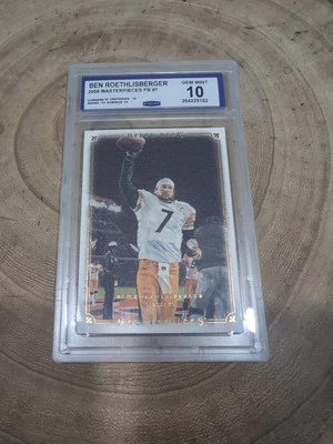 2008 Upper Deck Masterpieces - #7 Ben Roethlisberger - Image 1 of 2