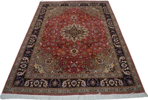 Neu! Tebris 207 x 151cm Täbriz mit Seide Rug Carpet Tapis Silk Orientteppich - Bild 1 von 6