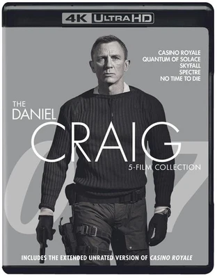 James Bond The Daniel Craig 5-Film Collection 4K UHD Blu-ray  NEW - Image 1 of 4