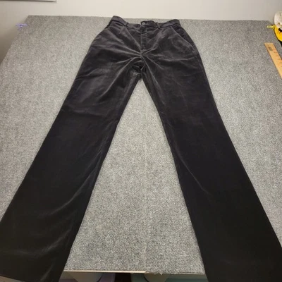 Ralph Lauren Purple Label Declynn Velvet Pants Womens 2 Black $990 - Image 1 of 4