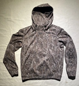 AFTCO Hoodie Camo Reaper Mossy Oak Bottomland Hunting Fishing Sweatshirt Small - Picture 1 of 14