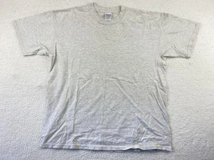 Gildan Mens Shirt XL Gray Cotton Blank Tee Y2k Vintage - Picture 1 of 7