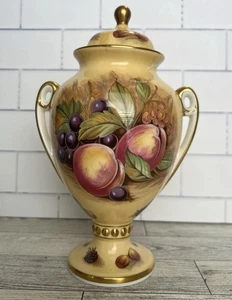 Aynsley Orchard Fruit Urn Vase W Lid D Jones Fruit Gold Detail *Read Description - Picture 1 of 13