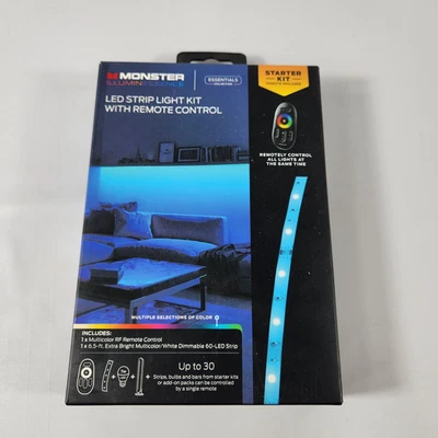Monster Illuminessence Small Space LED Mood Light Starter Kit w/ Remote NEW - Image 1 of 4