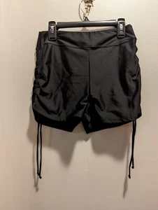 Bonneuitbebe Women's Small Black UPF 50 Side Tie Swim Suit Bottoms 3 Inch NWT - Picture 1 of 8