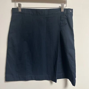 Lands End Skirt Girls Size 16 Blue Navy A-Line School Uniform Bottom Kids - Picture 1 of 11