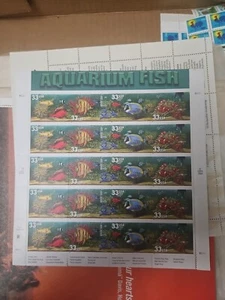 Aquarium Fish Stamps US 1998 #3320b (3317-3320)  33c Sheet of 20  MNH US072 - Picture 1 of 4
