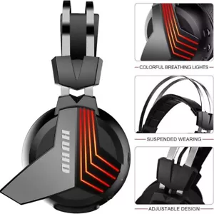 New Wireless USB Gaming Over Ear Headphone Headset for PC PS4 PS5 Switch Laptop - Picture 1 of 7