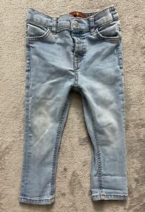7 jeans pour tout l'humanité bébé 24 M bleu décontracté maigre lumière lavage denim extensible