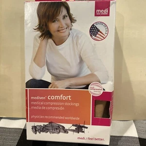 Compression Stockings, Mediven, 20-30mm, Knee High, Open Toe, Tan - Picture 1 of 6