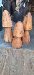 KETTENSÄGE SCHNITZEULE GROSSE GESCHENKIDEE ULME HOLZ HAUS GARTEN SKULPTUR KUNSTHANDWERK - Bild 1 von 2