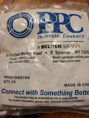 PPC ppfg1gnd1ss Stainless coax F connection Ground block - Image 1 of 3