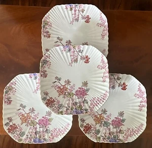 Copeland Spode Chelsea Garden Bone China Set Of 4 Square Salad Plates 8” UK - Picture 1 of 6