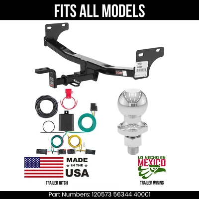 Enganche de remolque Jeep Compass 11-16 cable de 4 pines bola de 178" se adapta a todos los remolques Curt de 3,5 k Foto 1 de 4