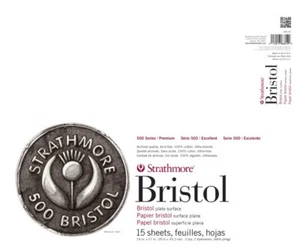 Strathmore Bristol Vellum Paper Pad 14"X17"-15 Sheets - Picture 1 of 2