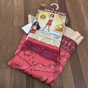 Disney Moana 2 Girls Classic Dress Costume Sz Small ( 6/6X) - NWT - Picture 1 of 3