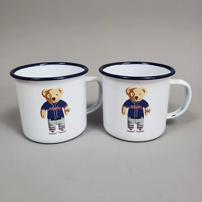 Juego de 2 tazas Atlanta Braves Oris Bear Cup 2023 Truist Park SGA metal esmaltado Foto 1 de 4