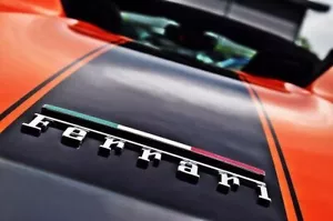 INSIGNIA BANDERA ITALIANA FERRARI TRICOLOR 348,355,360,430,458,488,550,512,599,812,F8 - Imagen 1 de 12