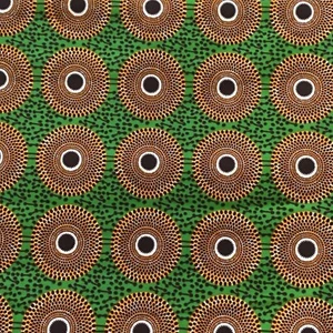 Tela africana Ankara impresión de cera 3 yardas 100 % algodón tela de alta calidad ¡Nueva! - Imagen 1 de 5