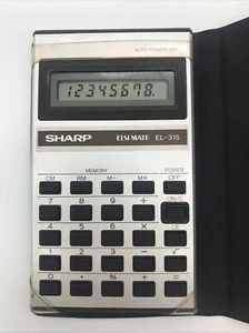 Vintage Sharp ELSI MATE EL-315 Calculator Caterpillar Davenport Plant 1981 Cat - Picture 1 of 5