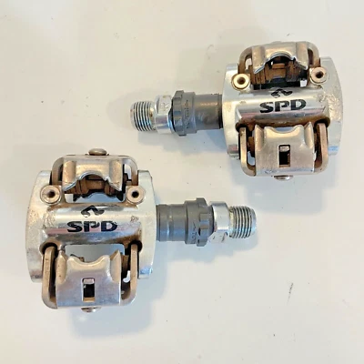 Pedales de bicicleta de montaña Shimano XTR PD-M858 SPD sin clip grava 9/16" de colección Foto 1 de 4