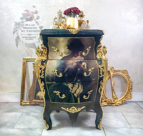 Antique French Rococo Chest of Drawers Cover
