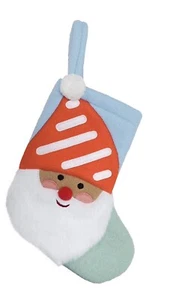 Neu Nikolaus quadratischer Wichtel Nikolausstrumpf blau rot weiß NEU - Bild 1 von 3