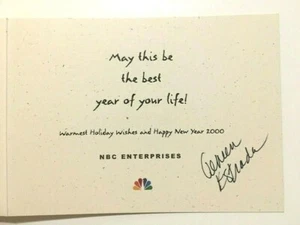 NBC STUDIOS 1999 Holiday Card Signed GENEEN ESTRADA   - Picture 1 of 10