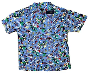Polo Ralph Lauren Blau Knopfleiste Hemd Nachtwäsche Hawaii Strand Herren Gr. XL Neu mit Etikett - Bild 1 von 5