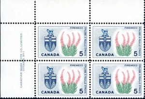 Canada Stamp PB#428 - Yukon, Fireweed (1966) 5¢ - Picture 1 of 1